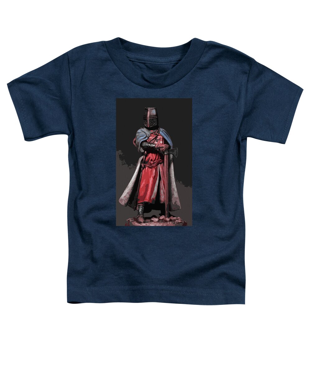 Warrior Toddler T-Shirt featuring the painting Crusader Warrior #2 by AM FineArtPrints