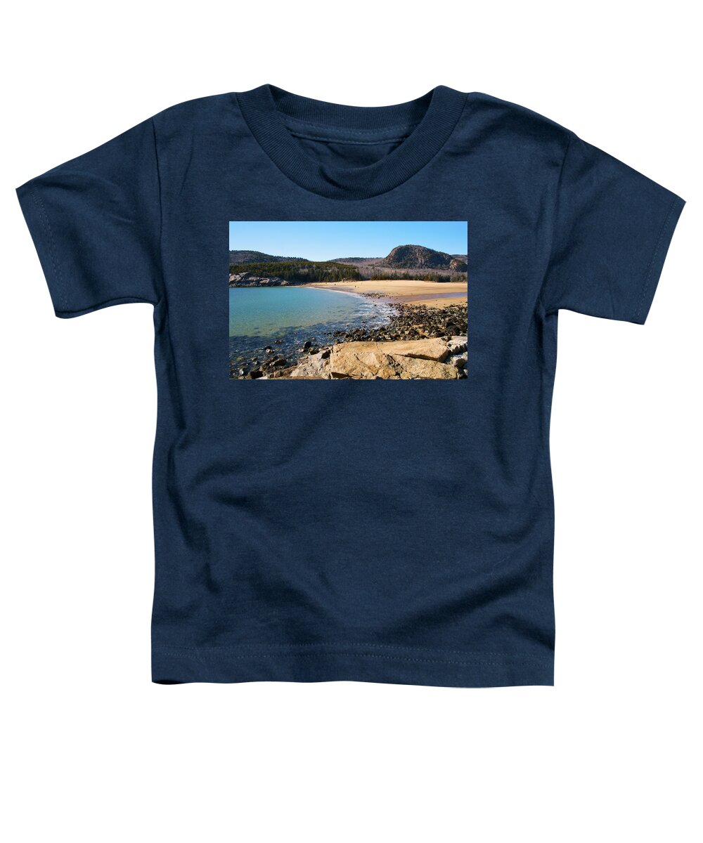 Sand Beach Toddler T-Shirt featuring the photograph Sand Beach Acadia National Park #2 by Glenn Gordon