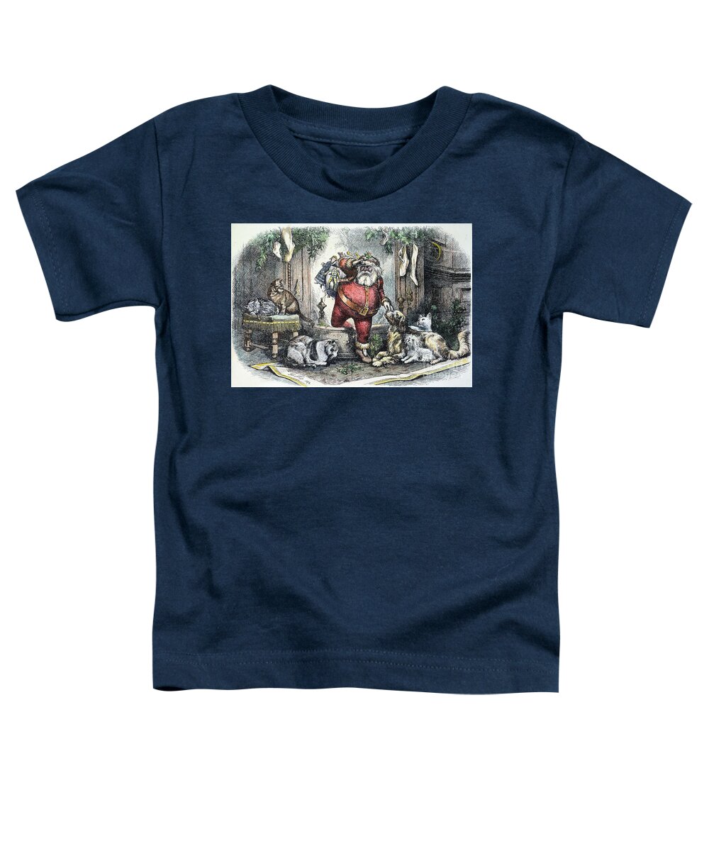 1872 Toddler T-Shirt featuring the photograph Thomas Nast: Santa Claus #2 by Granger