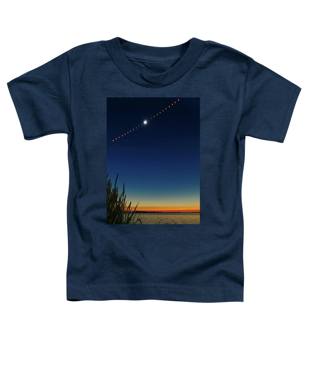 Total Eclipse Toddler T-Shirt featuring the photograph 2017 Great American Eclipse by Greg Norrell