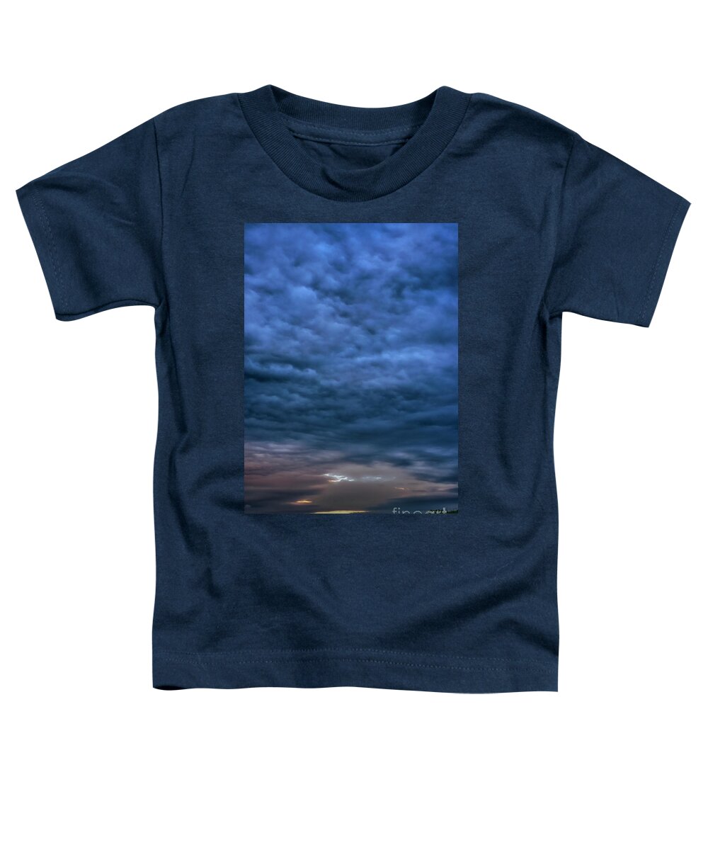 Stormy Sky Toddler T-Shirt featuring the photograph Storm Clouds at Sunset #3 by Thomas R Fletcher