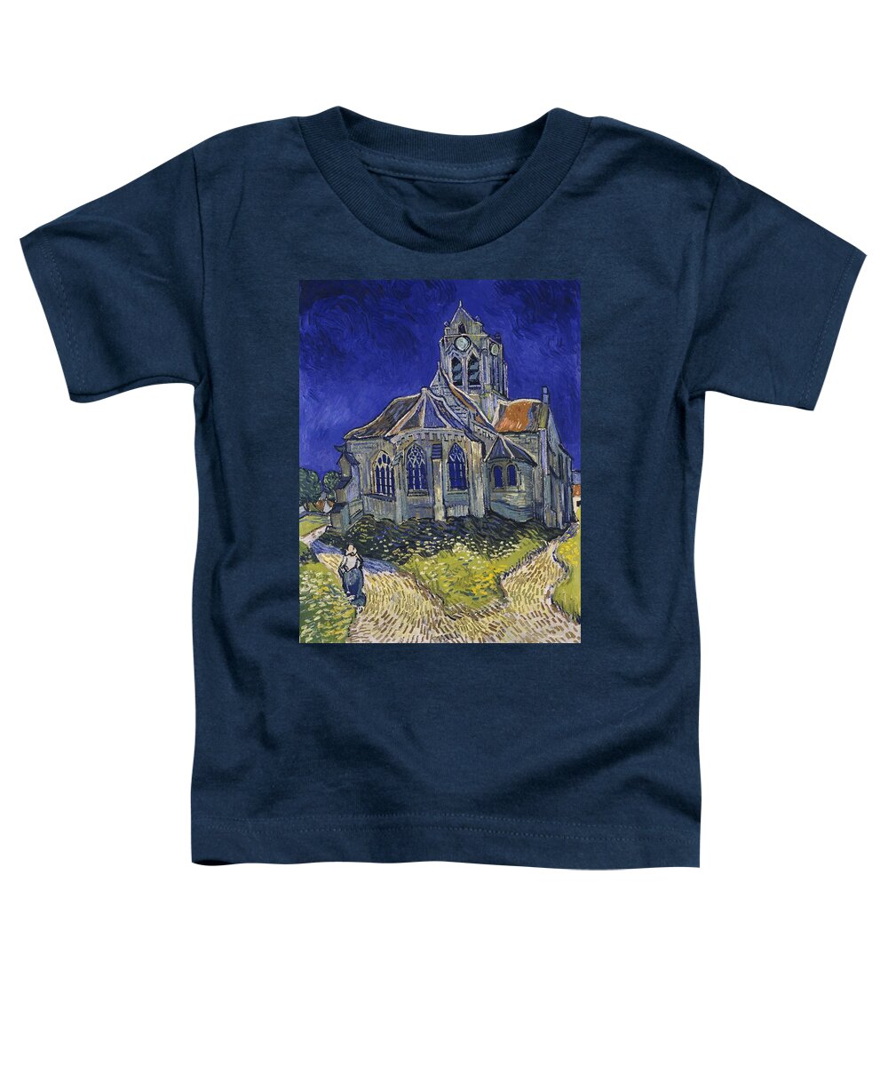 Church At Auvers Toddler T-Shirt featuring the painting The Church at Auvers #4 by Vincent Van Gogh