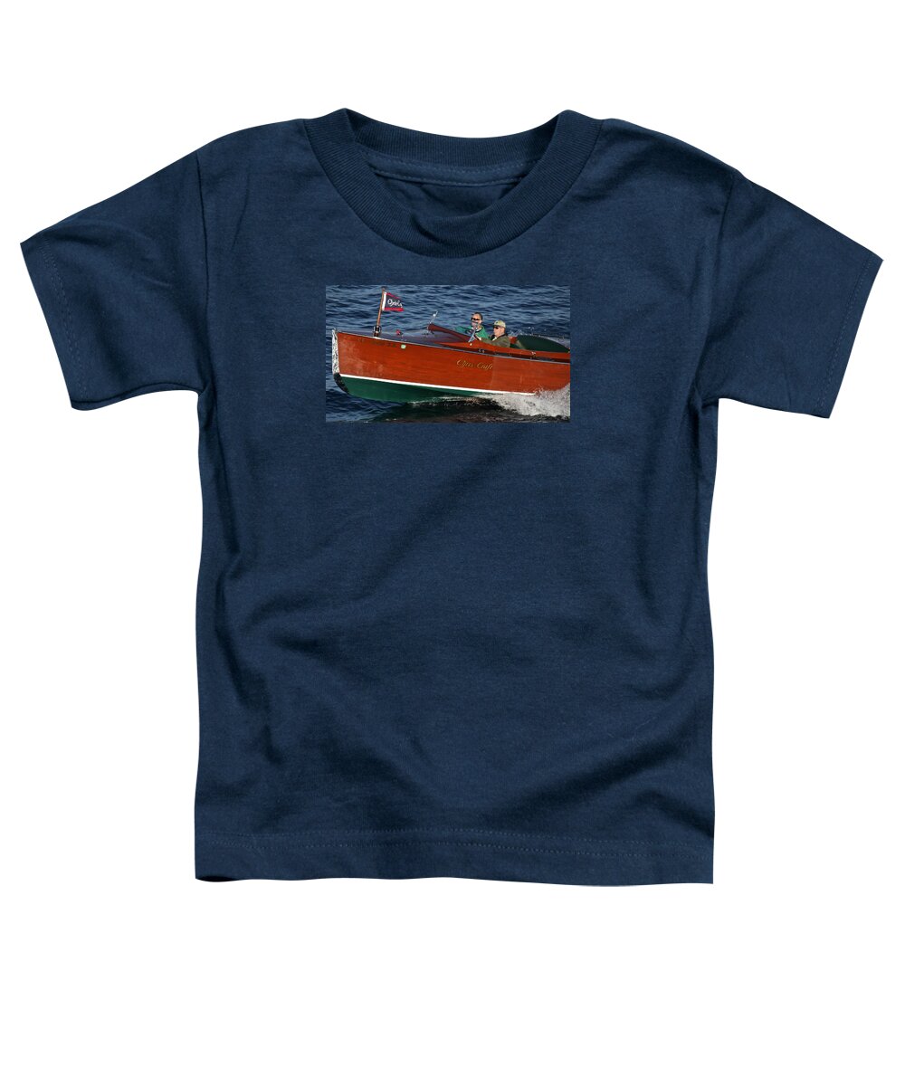 Snow Toddler T-Shirt featuring the photograph Classic Chris Craft #44 by Steven Lapkin