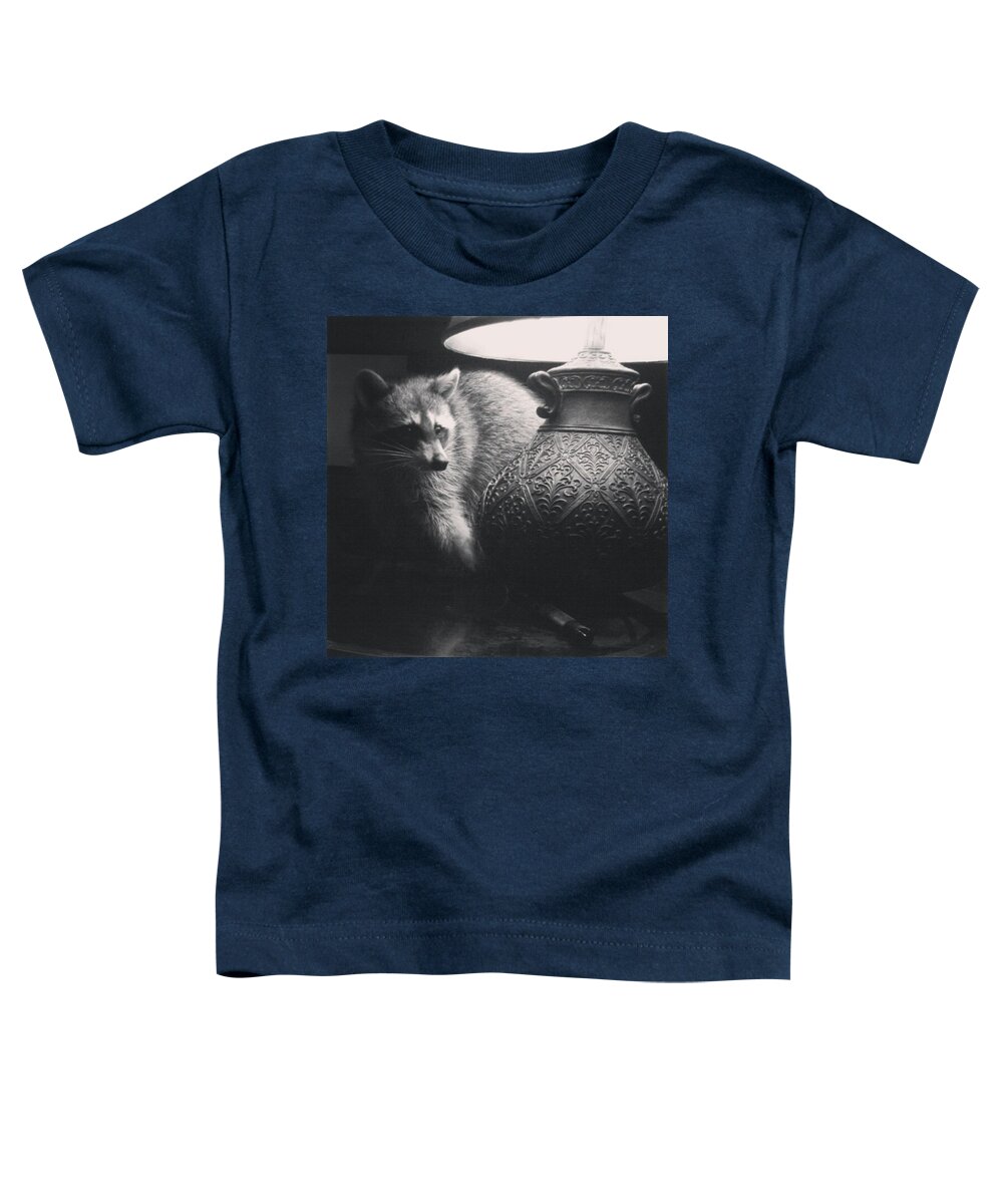 Raccoon Toddler T-Shirt featuring the photograph Crazy Coon by Haley Marie Theoboldt