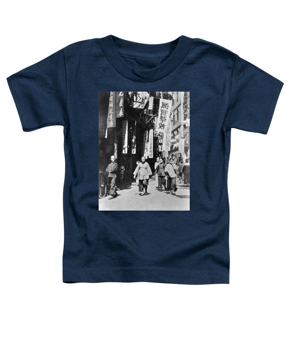 1920s Toddler T-Shirt featuring the photograph A Street In Hong Kong by Underwood Archives