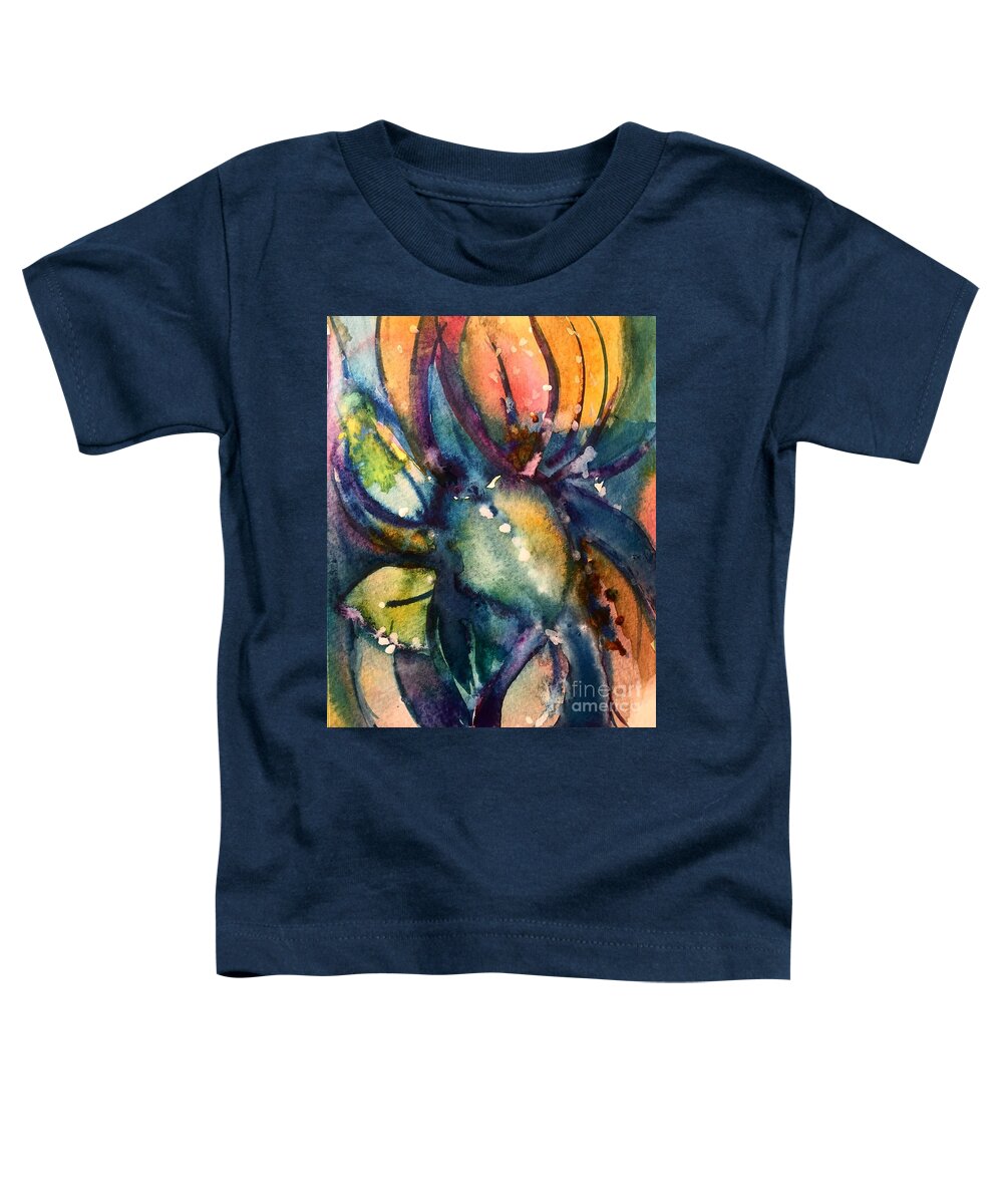 Abstract Toddler T-Shirt featuring the painting Abstract Nature by Allison Ashton