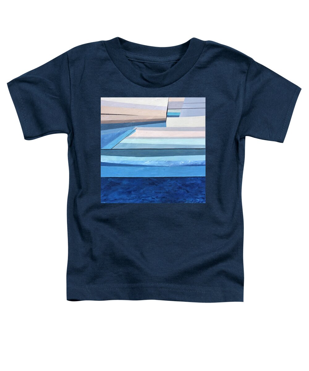 Abstract Toddler T-Shirt featuring the painting Abstract Swimming Pool by Cristina Stefan