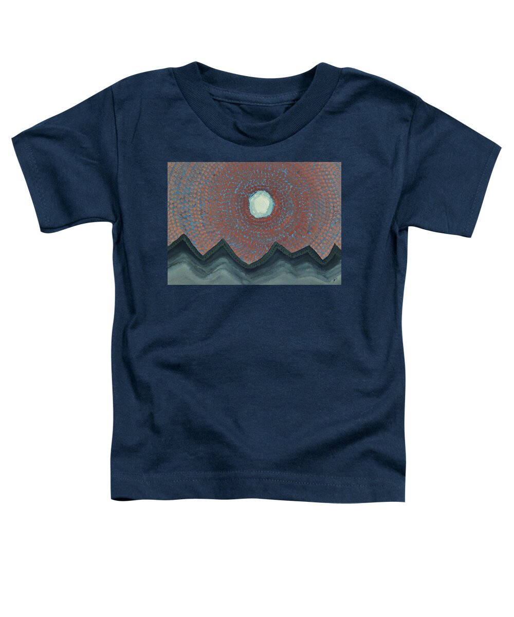 Mountains Toddler T-Shirt featuring the painting Alpine Resonance original painting by Sol Luckman