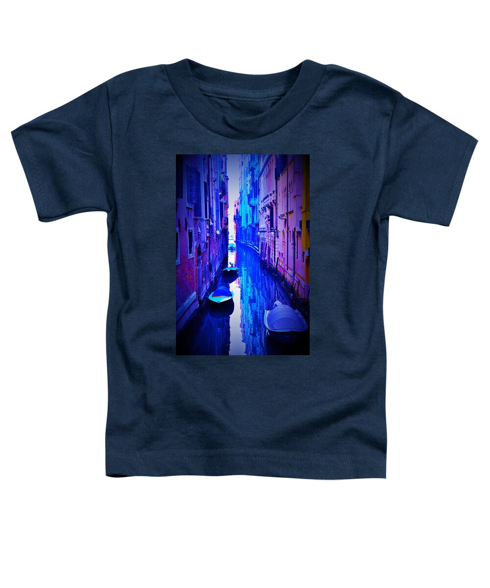 Venice Toddler T-Shirt featuring the photograph Another Particular Canal in Venice - Artistic Effects by Mark Mitchell