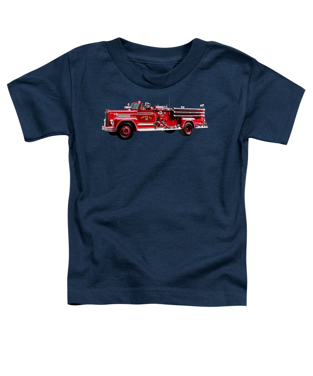 Fire Engine Toddler T-Shirt featuring the photograph Antique Fire Engine by Susan Savad