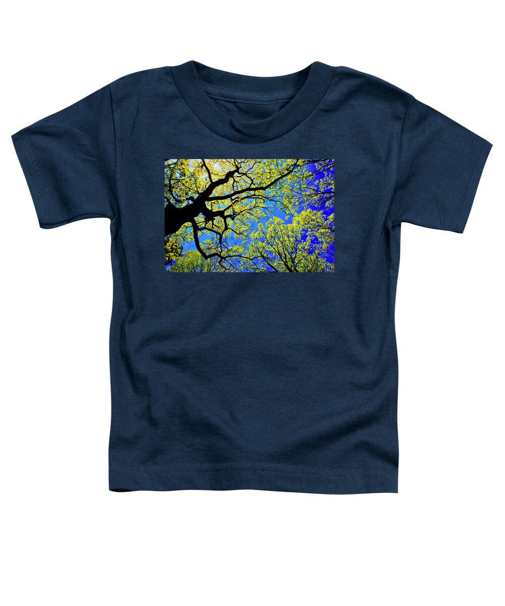 Tree Canopy Toddler T-Shirt featuring the photograph Artsy Tree Canopy Series, Early Spring - # 01 by The James Roney Collection