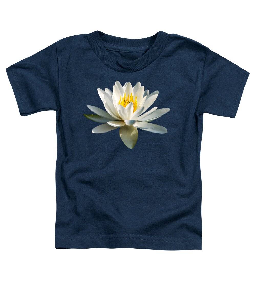 Water Lily Toddler T-Shirt featuring the photograph White Water Lily by Christina Rollo