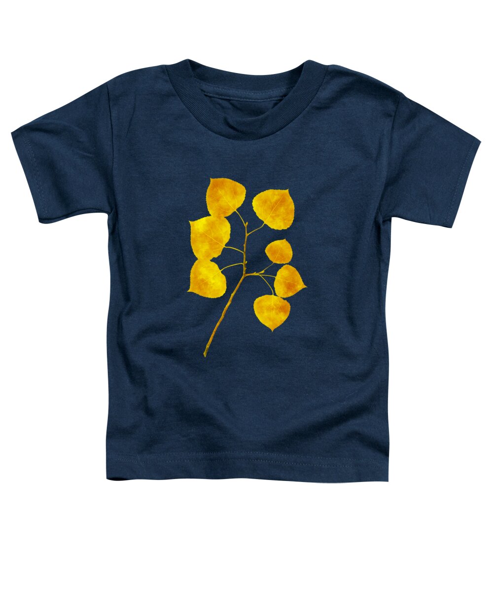 Aspen Tree Toddler T-Shirt featuring the photograph Aspen Tree Leaf Art by Christina Rollo