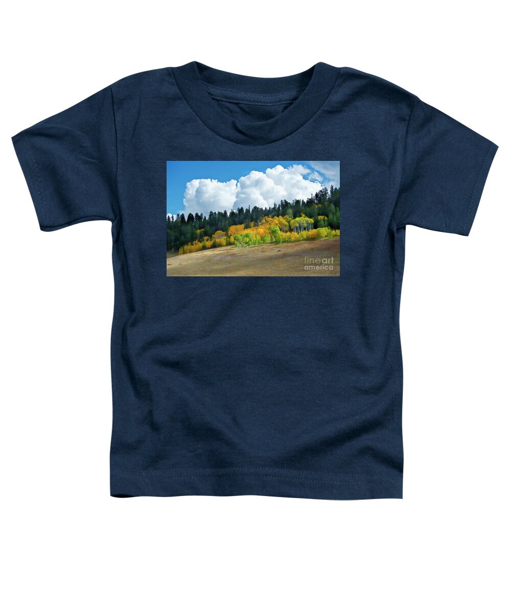 Aspen Toddler T-Shirt featuring the photograph Aspens in the Sun by David Arment