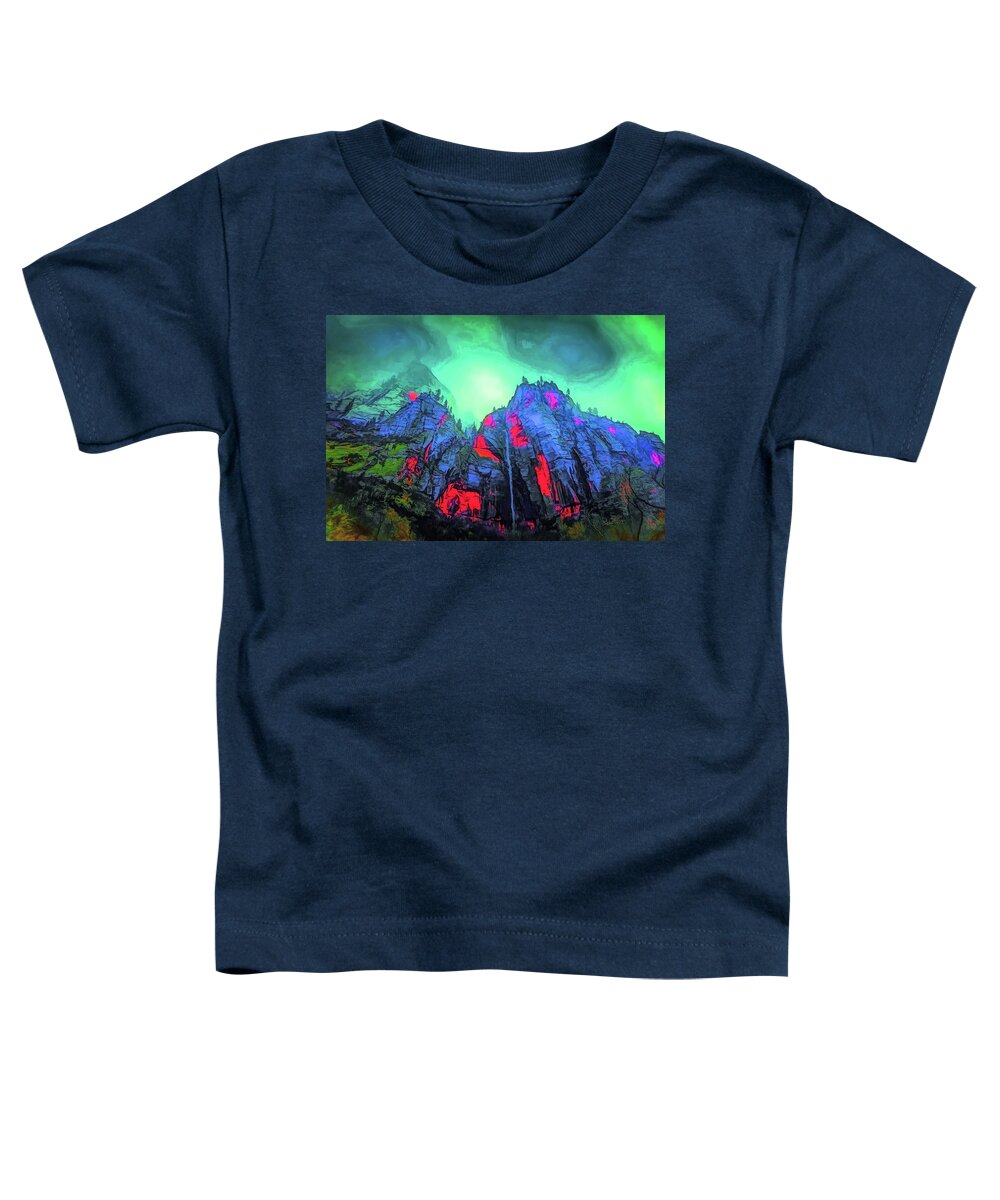 Photo Toddler T-Shirt featuring the digital art At the Foothills of Mordor by David Luebbert