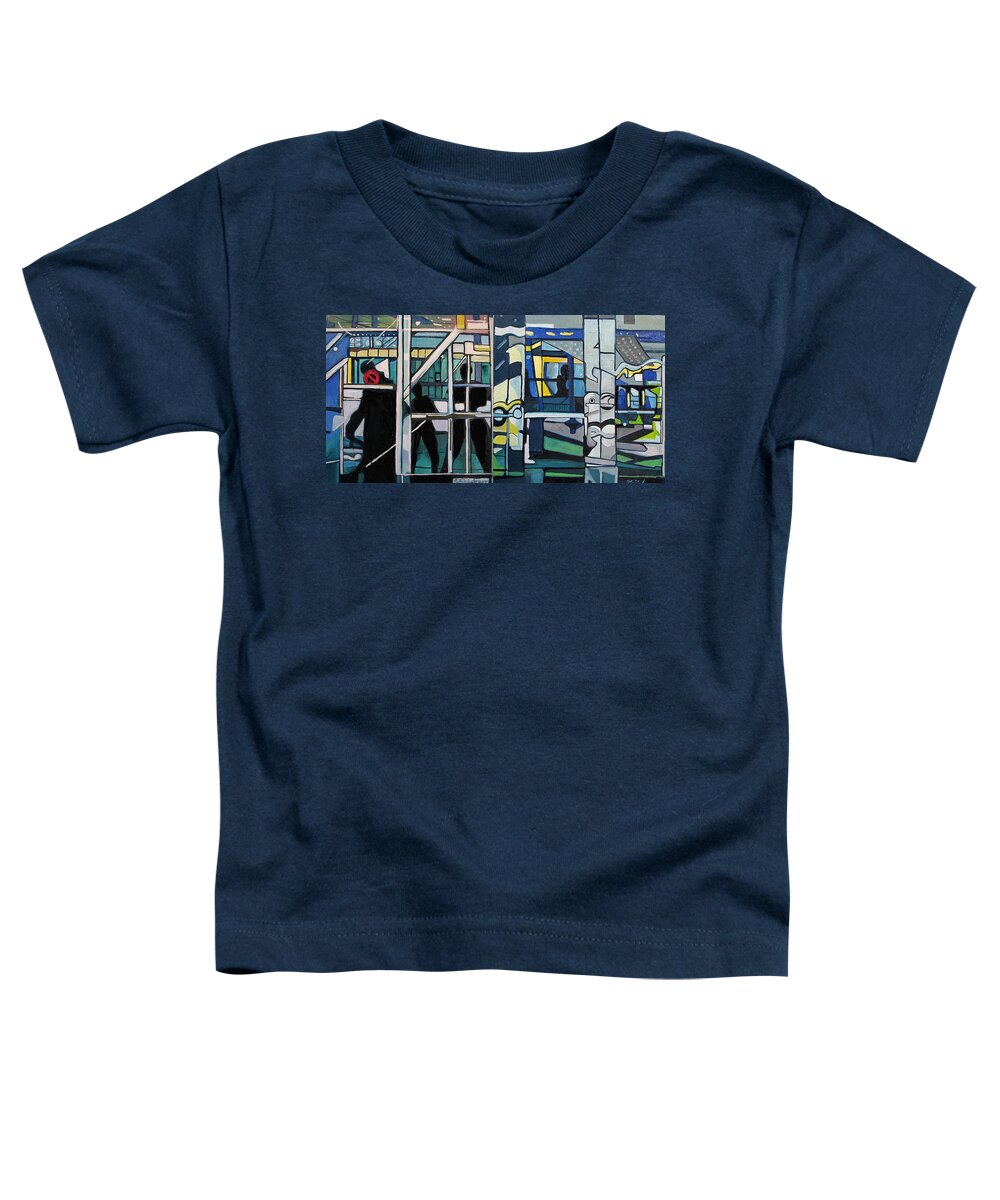 Abstract Toddler T-Shirt featuring the painting Atlanic City Abstract No.1 by Patricia Arroyo