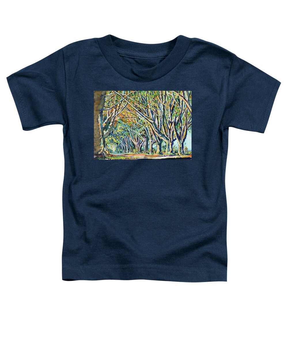 #art Toddler T-Shirt featuring the painting Autumn Avenue by Seeables Visual Arts