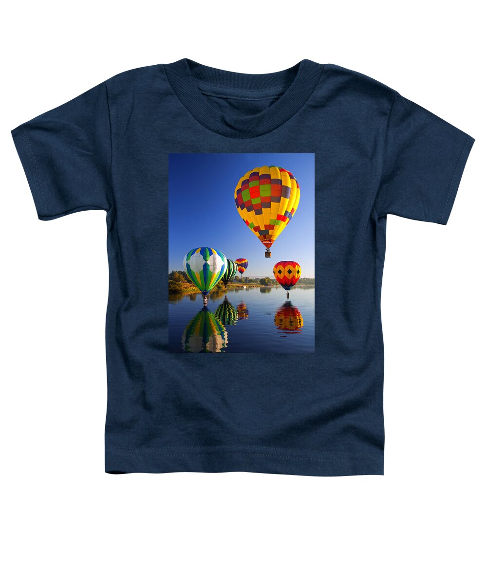 Balloon Toddler T-Shirt featuring the photograph Balloon Reflections by Michael Dawson