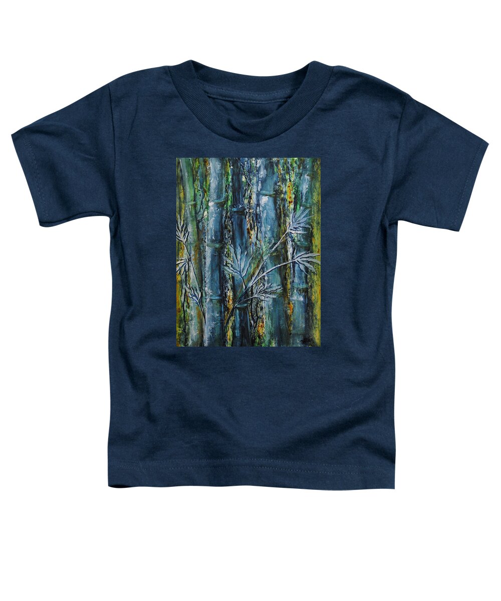 Forest Toddler T-Shirt featuring the painting Bamboo Forest by Vallee Johnson