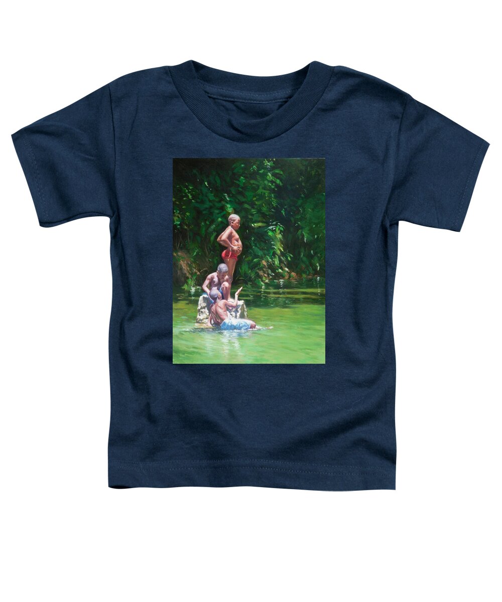 Black Art Toddler T-Shirt featuring the painting Belly by Colin Bootman