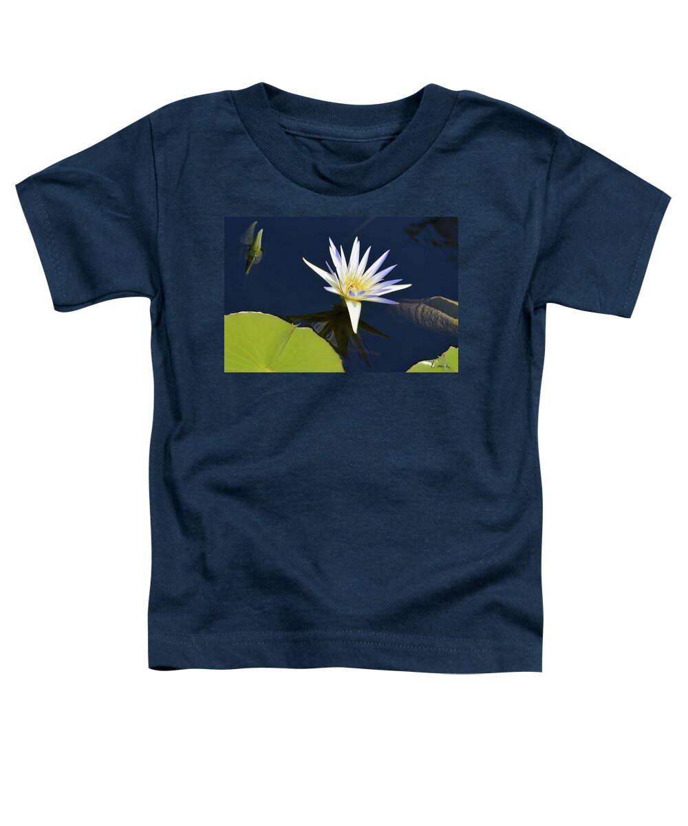 Longwood Gardens Toddler T-Shirt featuring the photograph Blue Lotus by Tana Reiff