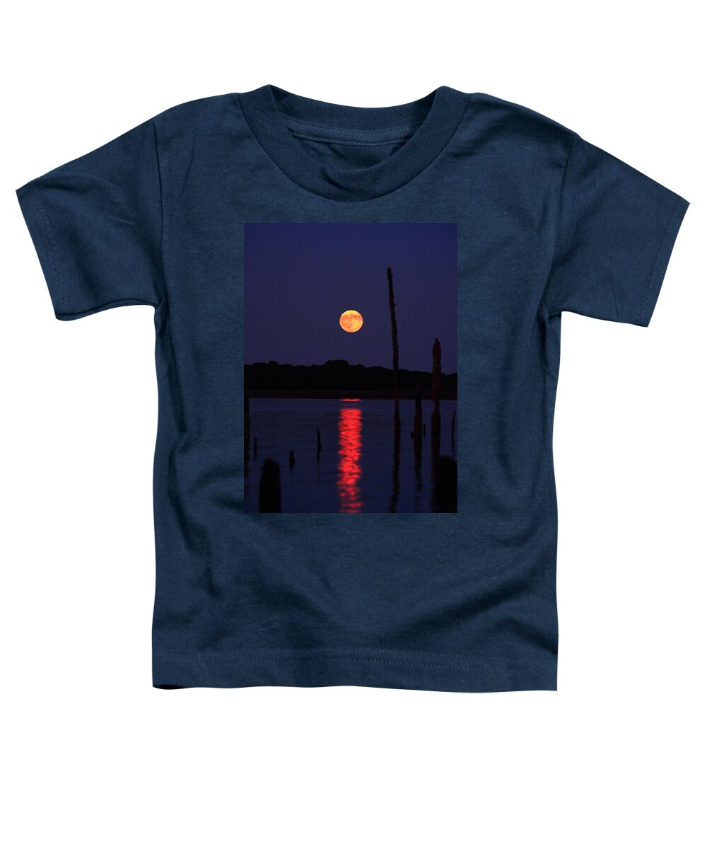 Blue Moon Toddler T-Shirt featuring the photograph Blue Moon by Raymond Salani III