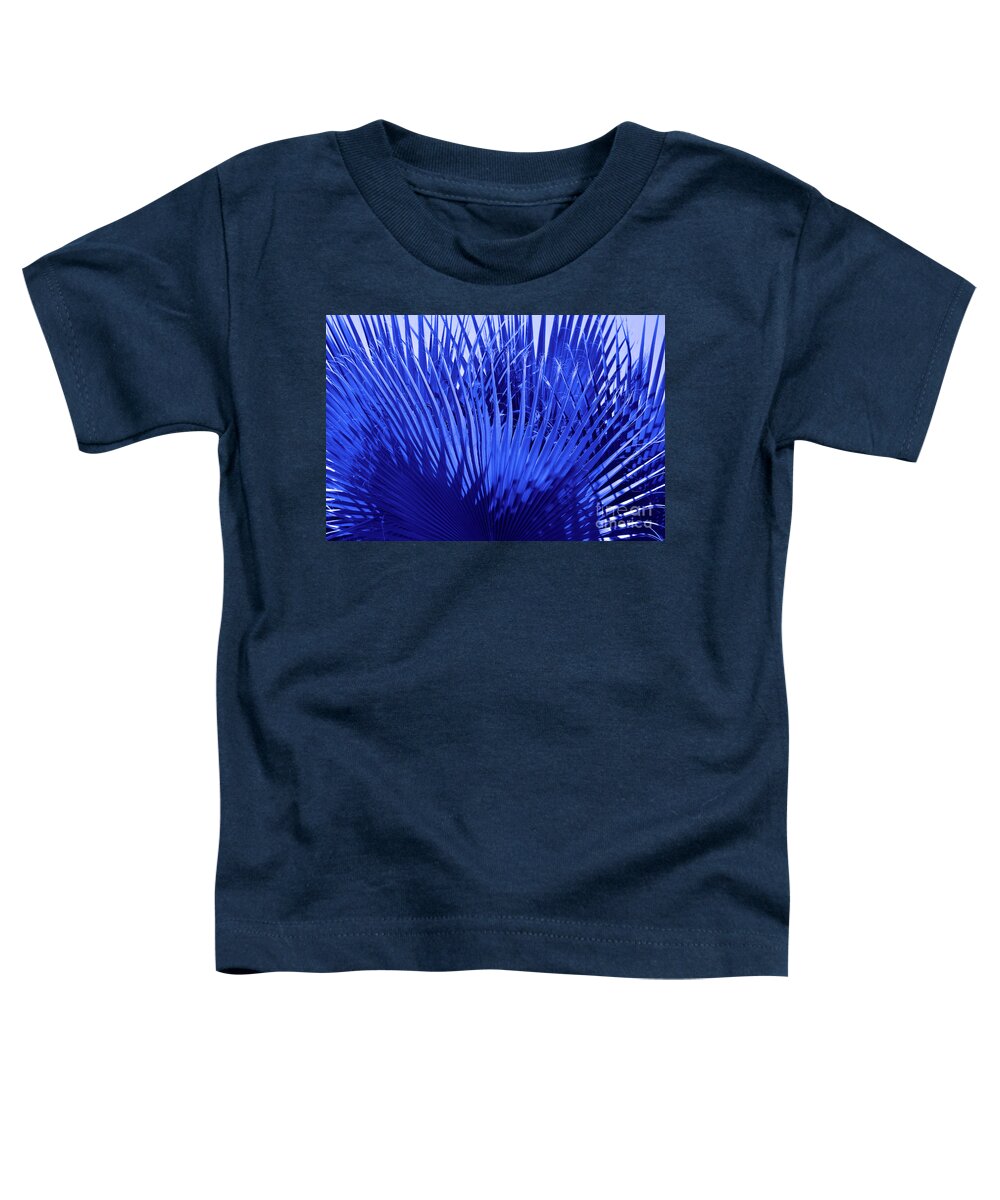 Blue Palm Leaves Toddler T-Shirt featuring the photograph Blue Palms by Leah McPhail