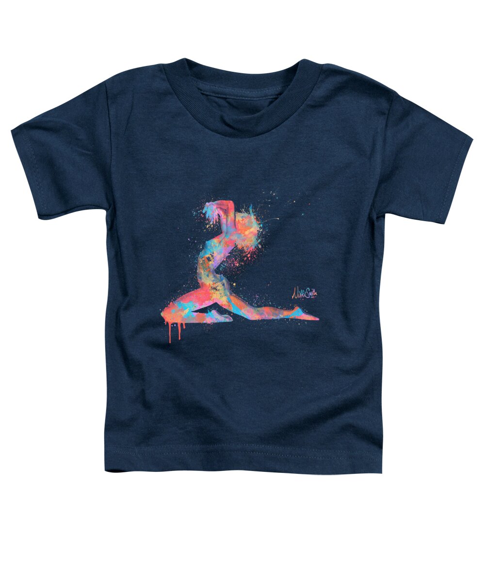 Bodyscape Toddler T-Shirt featuring the digital art Bodyscape in D Minor - Music of the Body by Nikki Marie Smith