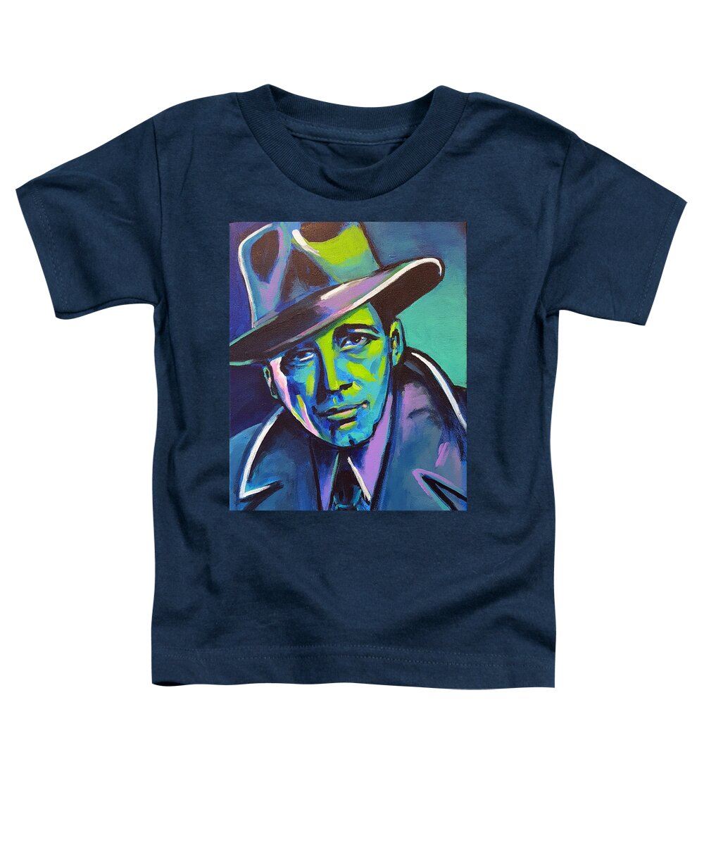 Humphrey Bogart Toddler T-Shirt featuring the painting Bogart by Stuart Glazer