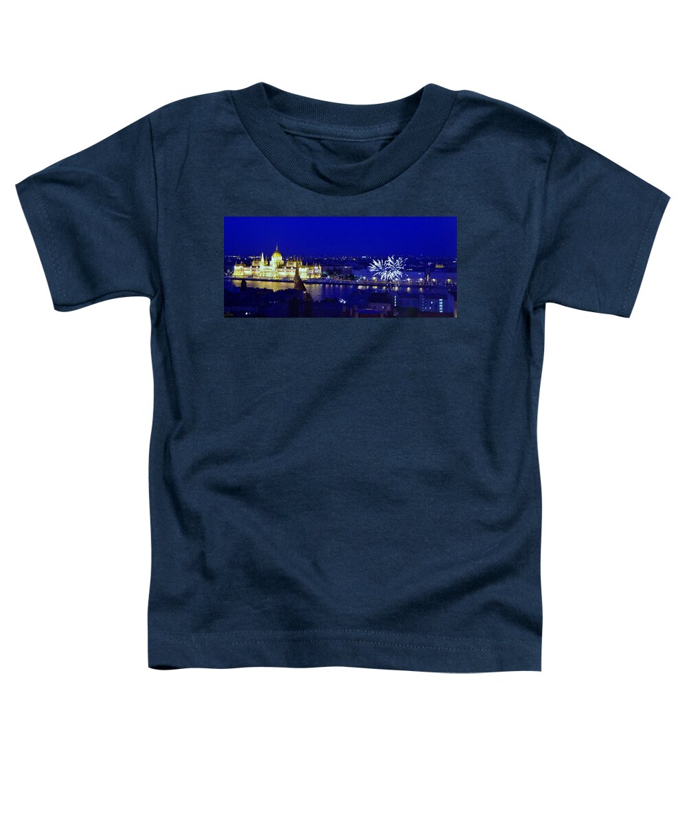 Budapest Toddler T-Shirt featuring the photograph Budapest Fireworks 5/16 by Phyllis Spoor