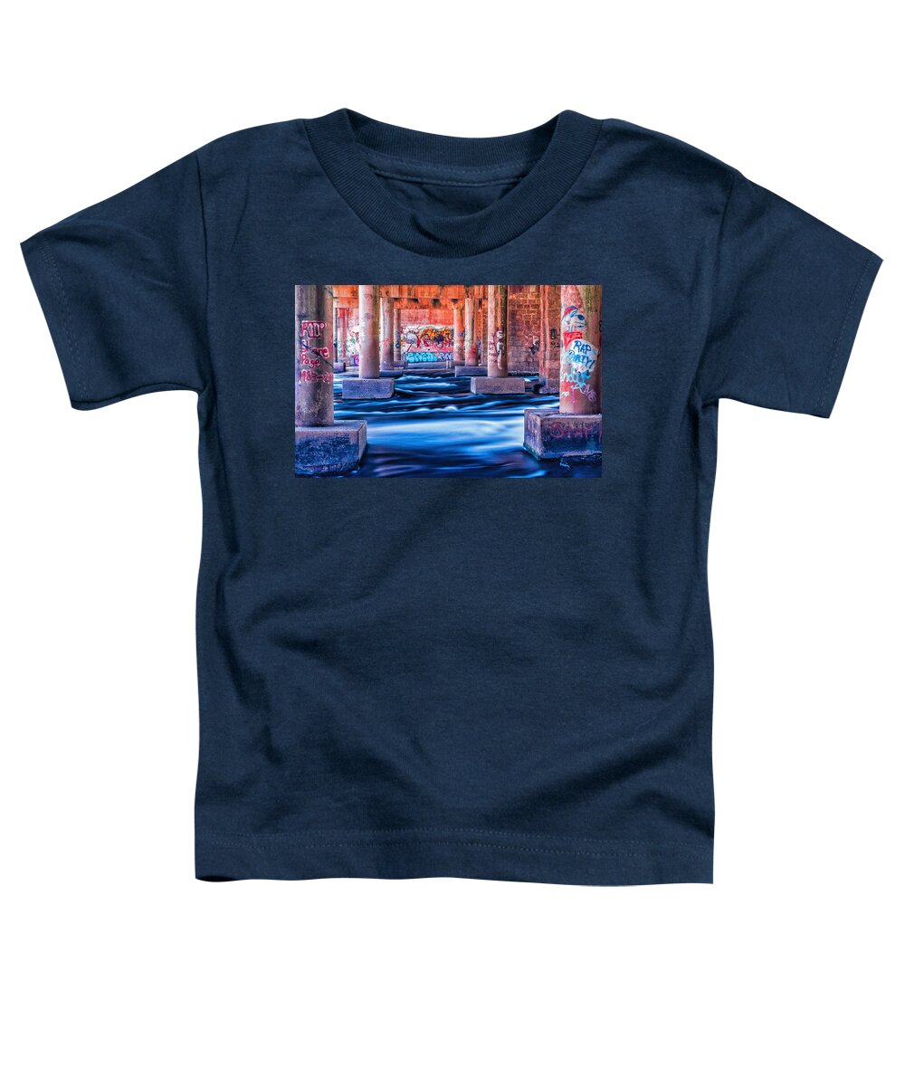 Graffiti Toddler T-Shirt featuring the photograph Building Bridges by Mike Dunn