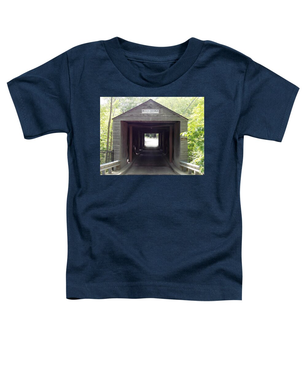 Bulls Toddler T-Shirt featuring the photograph Bull's Bridge 1 by Nina Kindred