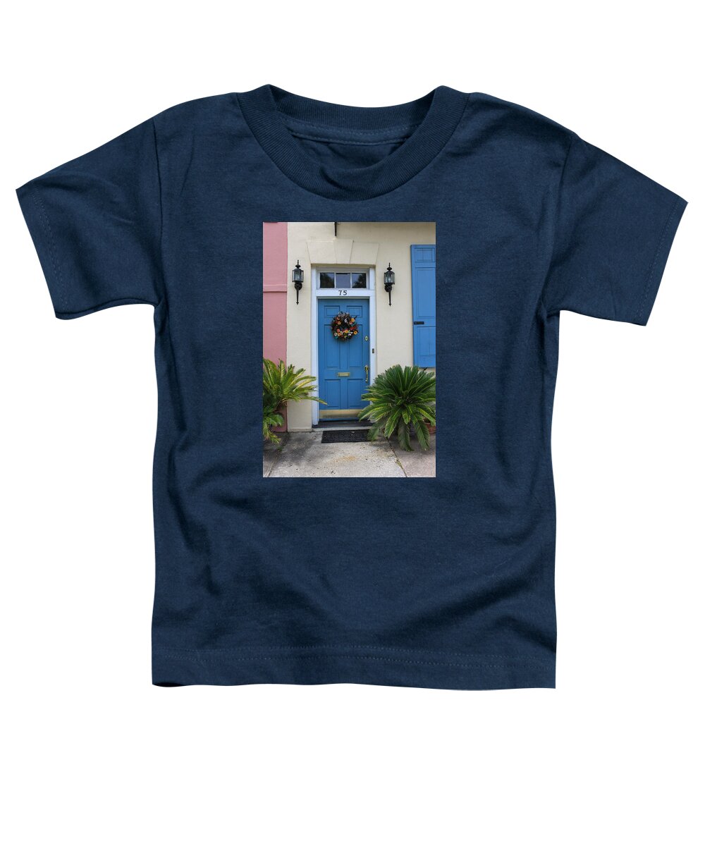 Photograph Toddler T-Shirt featuring the photograph Charleston Blue Door by Suzanne Gaff