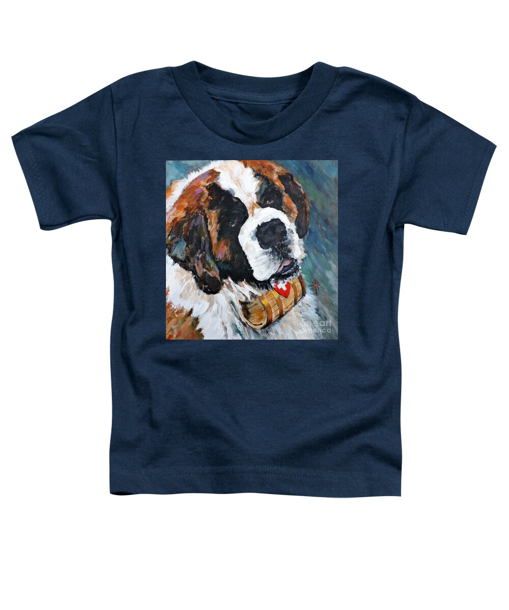 Pet Toddler T-Shirt featuring the painting Charlie by Jodie Marie Anne Richardson Traugott     aka jm-ART