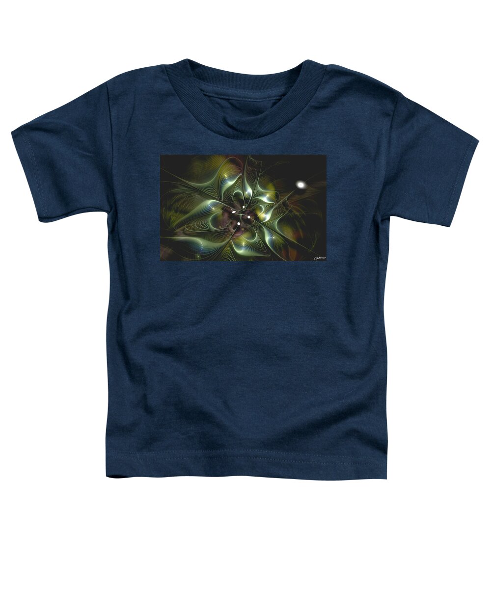 Abstract Toddler T-Shirt featuring the digital art Chasing Complacency by Casey Kotas