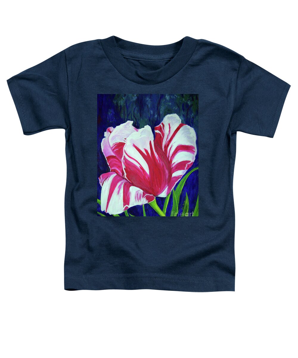 Tulip Toddler T-Shirt featuring the painting Chucks Tulip by Lisa Rose Musselwhite