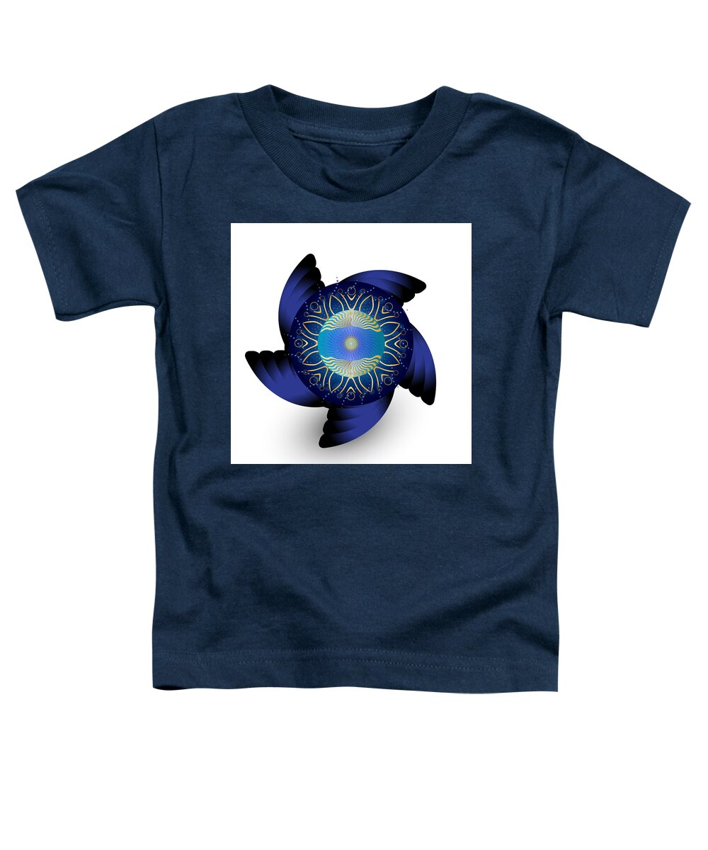 Mandala Toddler T-Shirt featuring the digital art Circulosity No 3124 by Alan Bennington