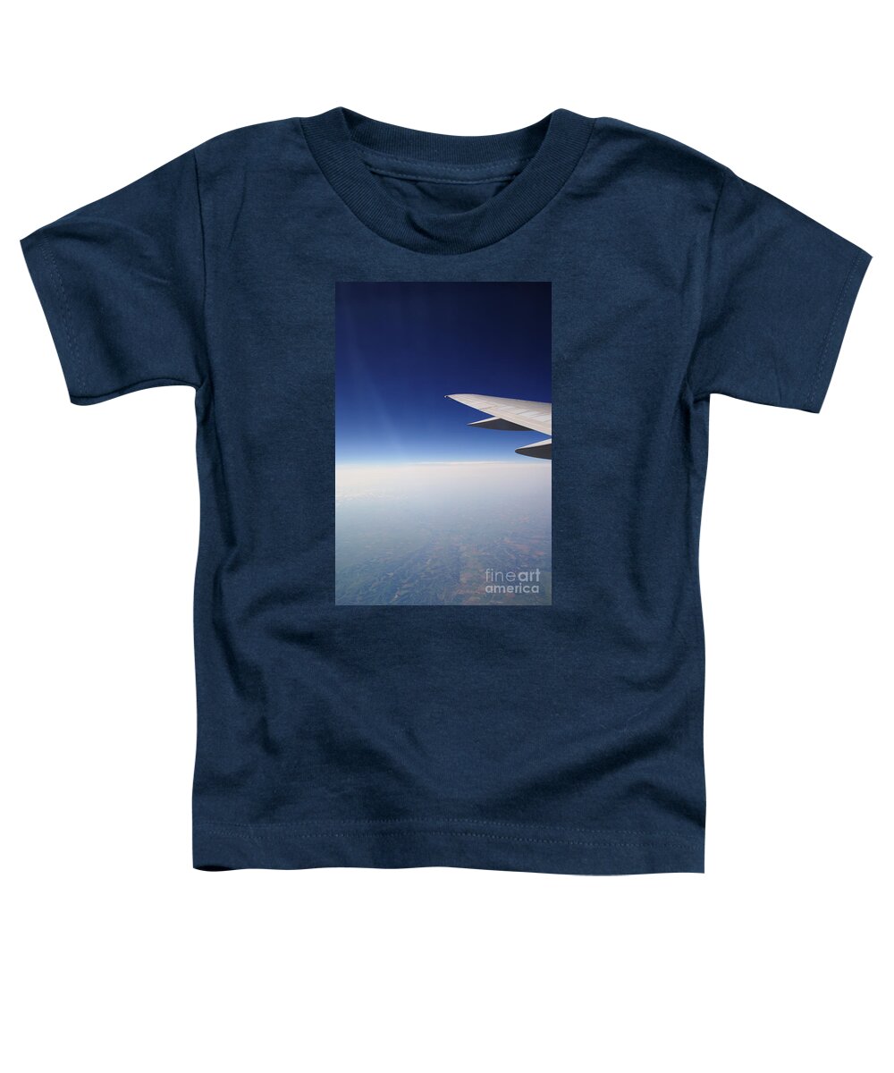 Airplane Toddler T-Shirt featuring the photograph Climb Higher by Linda Shafer