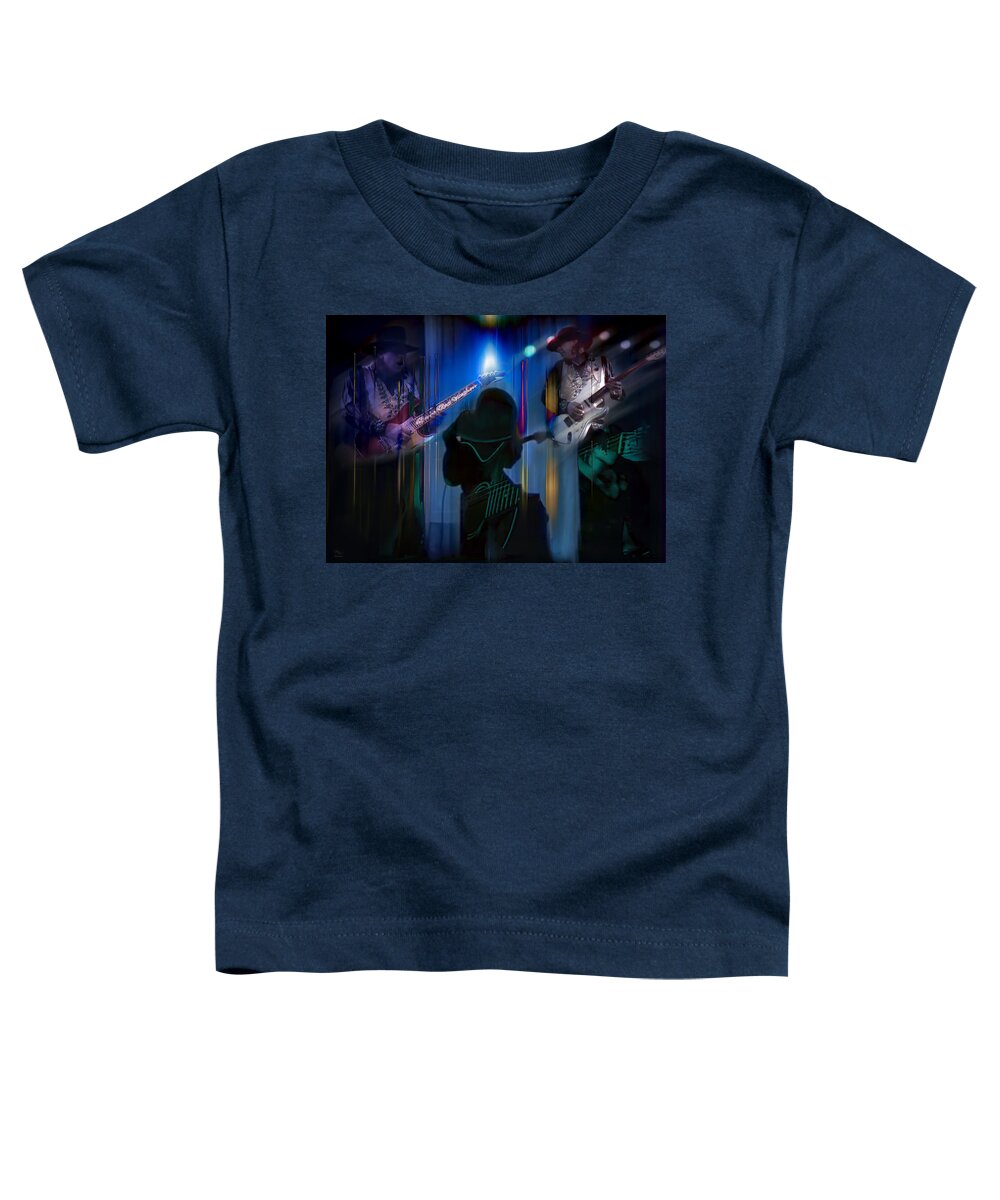 Stevie Ray Vaughn Toddler T-Shirt featuring the photograph Crossfire by Glenn Feron