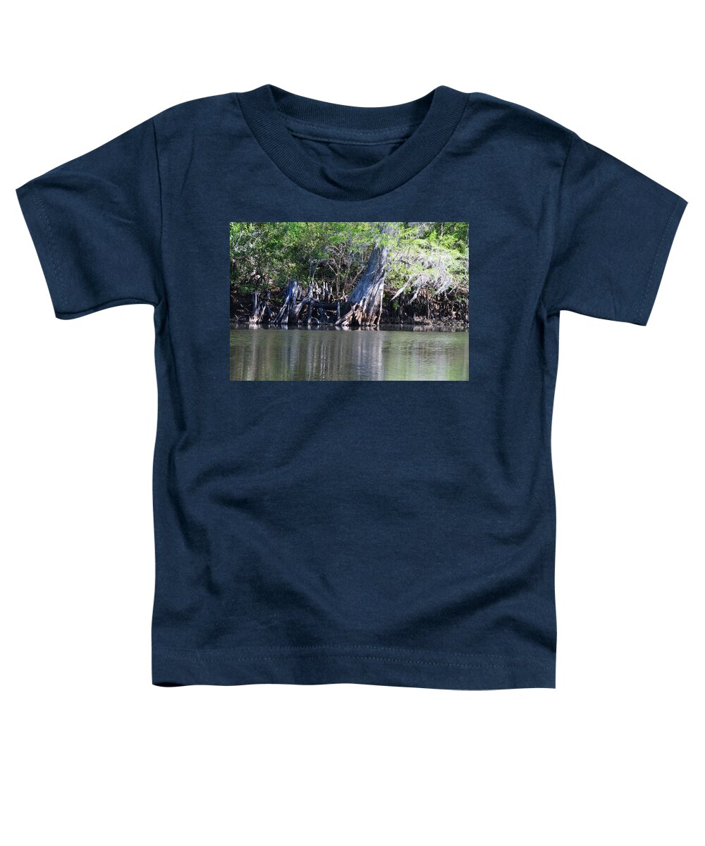 Cypress Waterscape - Light Toddler T-Shirt featuring the photograph Cypress Waterscape by Warren Thompson