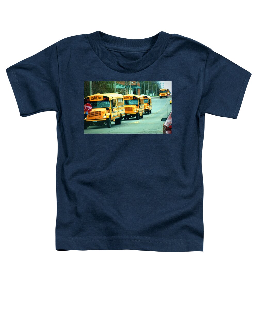 School Toddler T-Shirt featuring the photograph Daily Parade by Cricket Hackmann