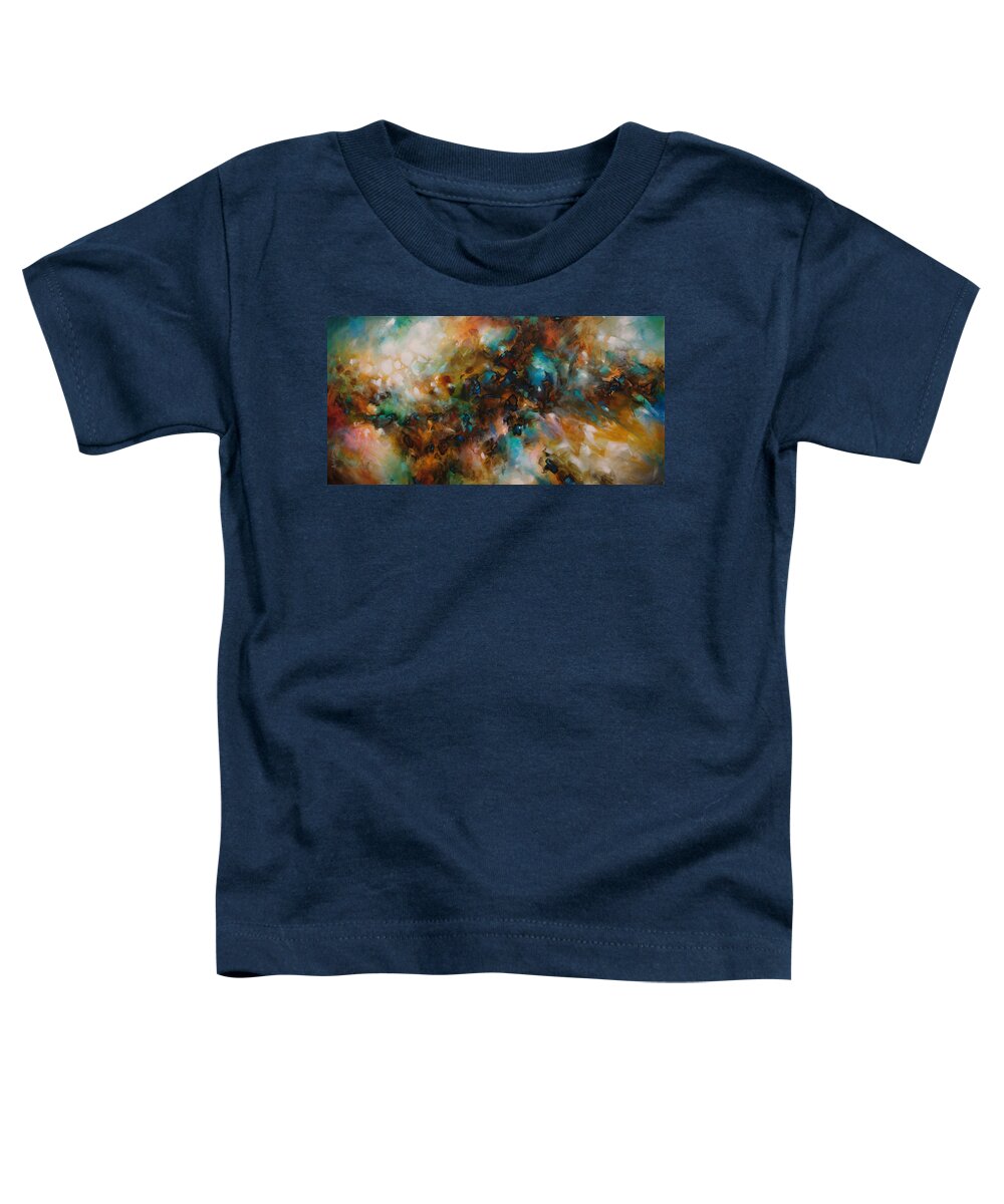 Abstract Toddler T-Shirt featuring the painting 'Deniable Space' by Michael Lang