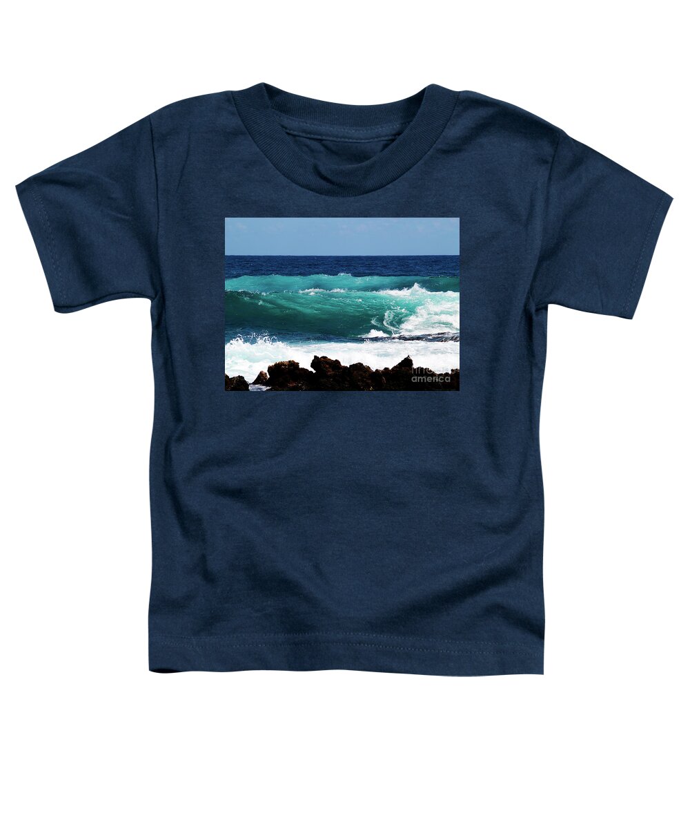 Fine Art Photography Toddler T-Shirt featuring the photograph Double Waves by Patricia Griffin Brett