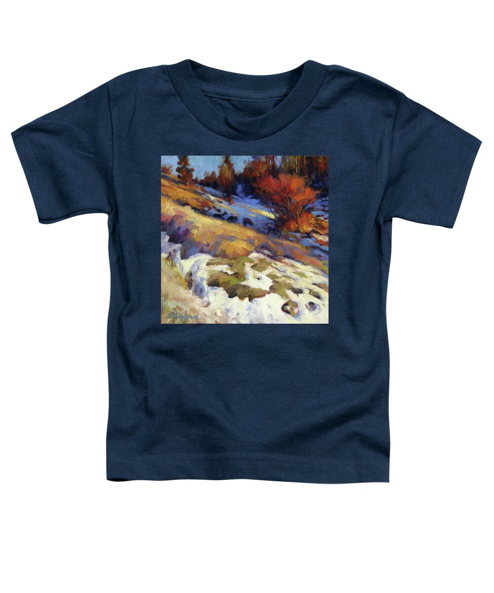 Landscape Toddler T-Shirt featuring the painting Emergence by Steve Henderson