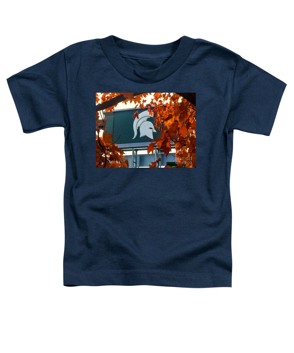 Msu Toddler T-Shirt featuring the photograph Fall is Football by Joseph Yarbrough