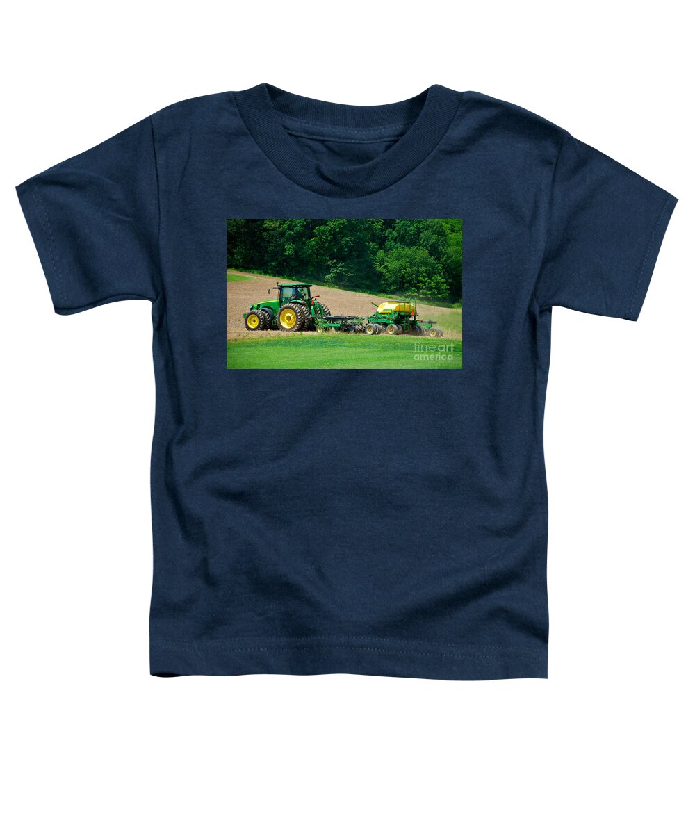 John Deer Toddler T-Shirt featuring the photograph Farming the Field by Mark Dodd