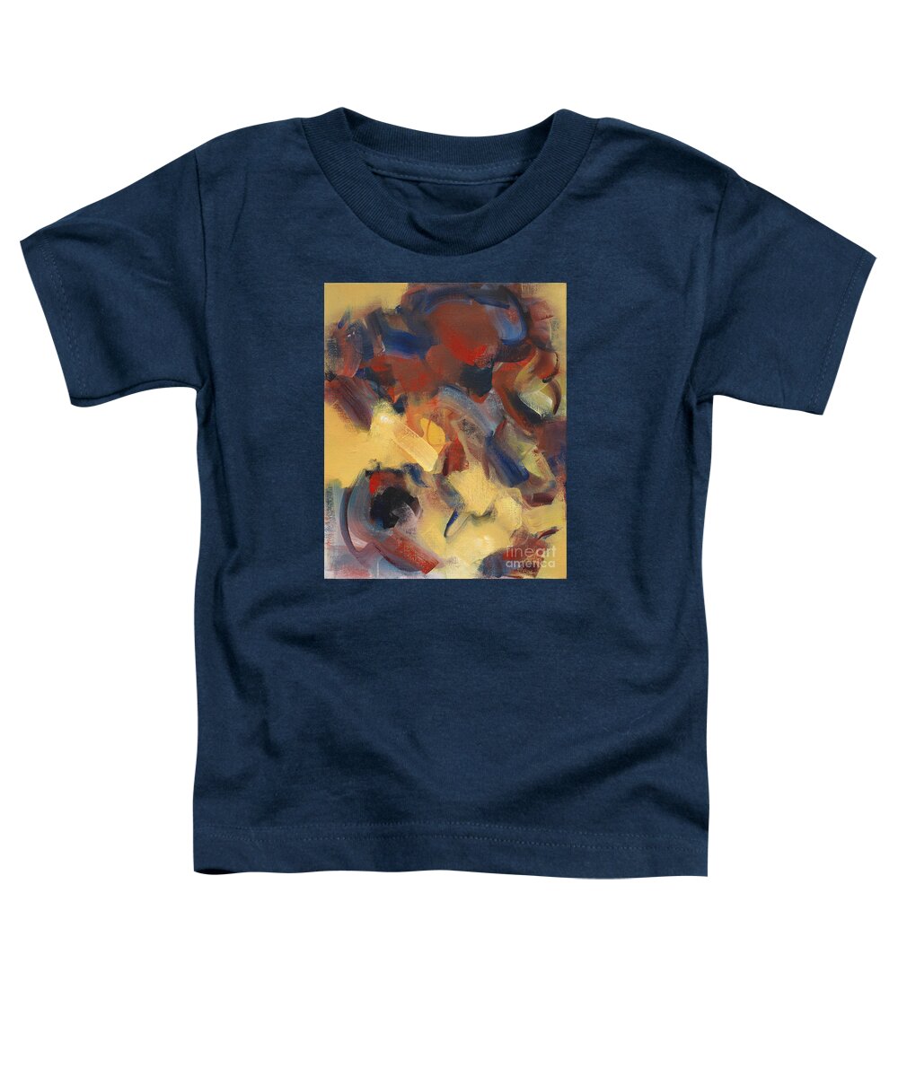 Yellows Toddler T-Shirt featuring the painting Fear of The Enemy by Ritchard Rodriguez
