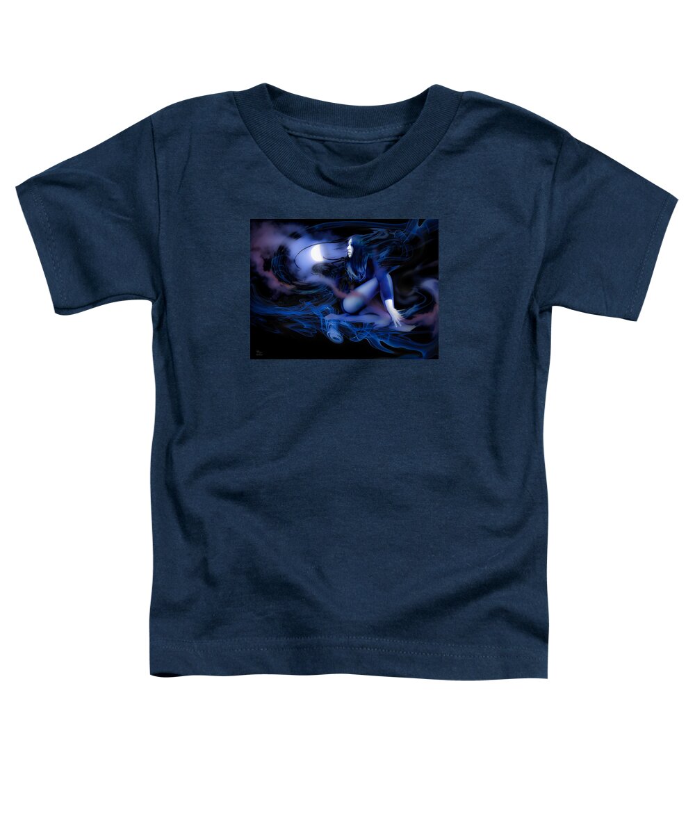 The Moon Toddler T-Shirt featuring the photograph Fran's Ecliptic Moon by Glenn Feron