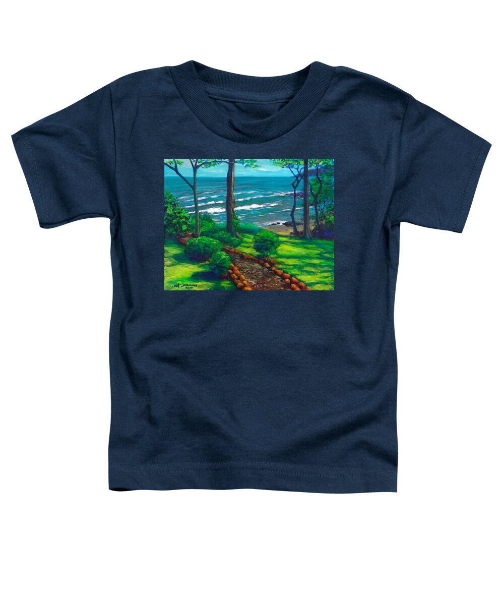 Costa Rica Toddler T-Shirt featuring the painting From the Hacienda by Jeanette Jarmon