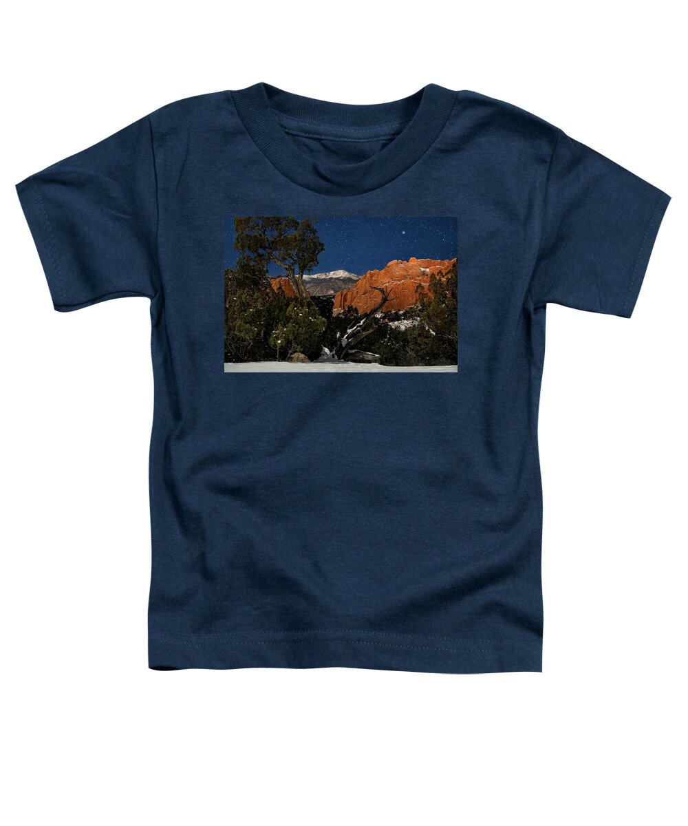 Gog Toddler T-Shirt featuring the photograph Garden of the Gods at Night by David Soldano